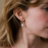 ALINA PEARL HOOPS