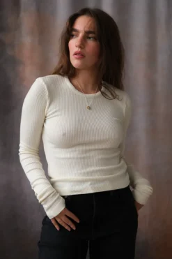 ALMA SHRUNKEN CREW NECK L
