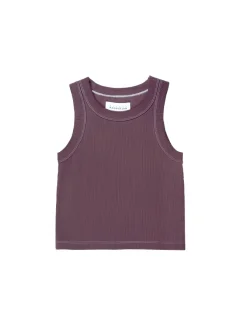 AUBERGINE GARMENT DYED TANK