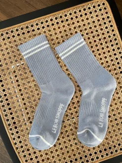 BOYFRIEND SOCKS BLUE GREY