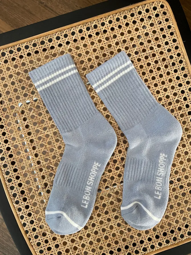 BOYFRIEND SOCKS BLUE GREY