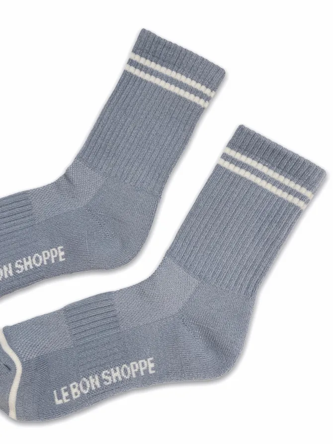 BOYFRIEND SOCKS BLUE GREY
