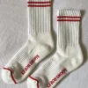 BOYFRIEND SOCKS CLEAN WHITE