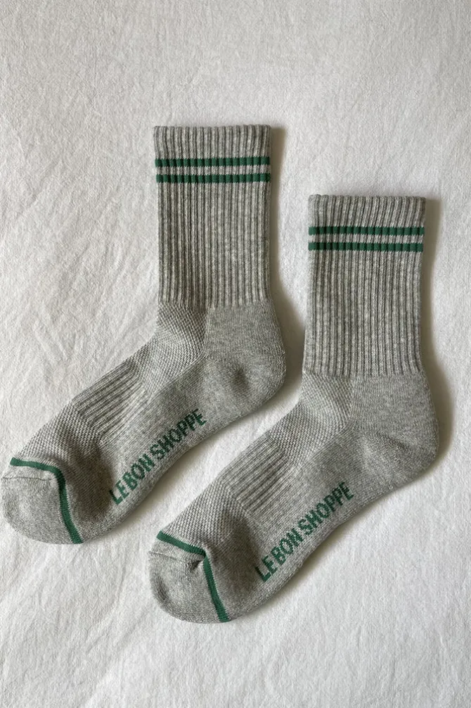 BOYFRIEND SOCKS LIGHT GREY