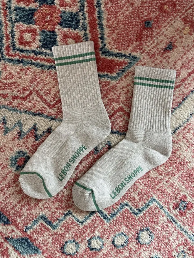 BOYFRIEND SOCKS LIGHT GREY
