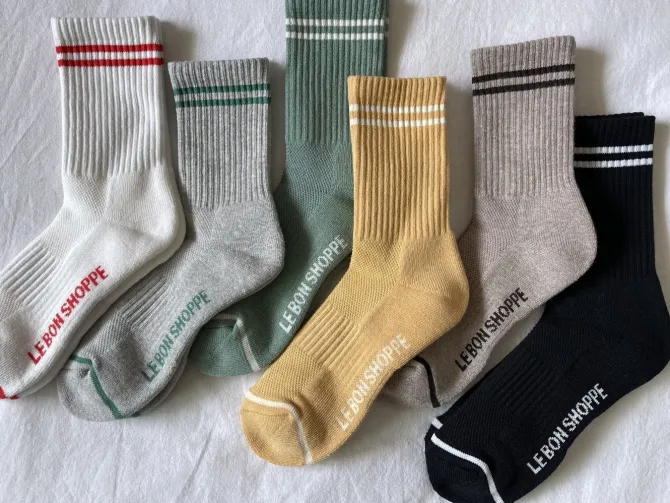 BOYFRIEND SOCKS LIGHT GREY