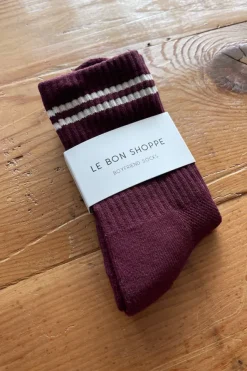 BOYFRIEND SOCKS MAROON