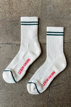 BOYFRIEND SOCKS PARCHMENT