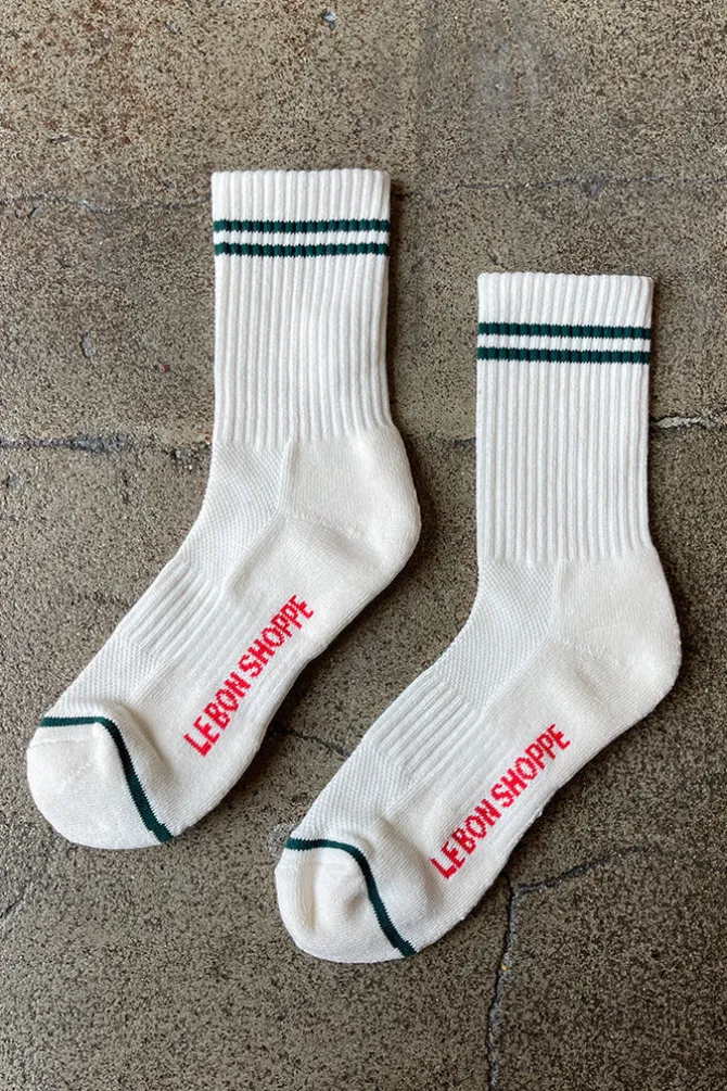 BOYFRIEND SOCKS PARCHMENT