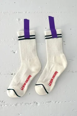 BOYFRIEND SOCKS PARCHMENT
