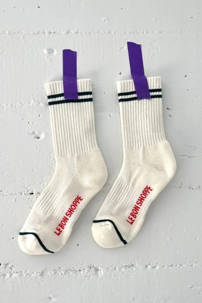 BOYFRIEND SOCKS PARCHMENT