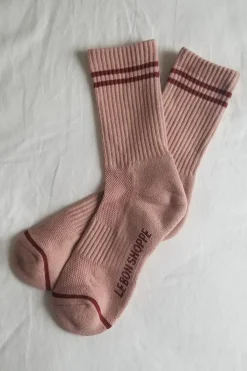 BOYFRIEND SOCKS VINTAGE PINK