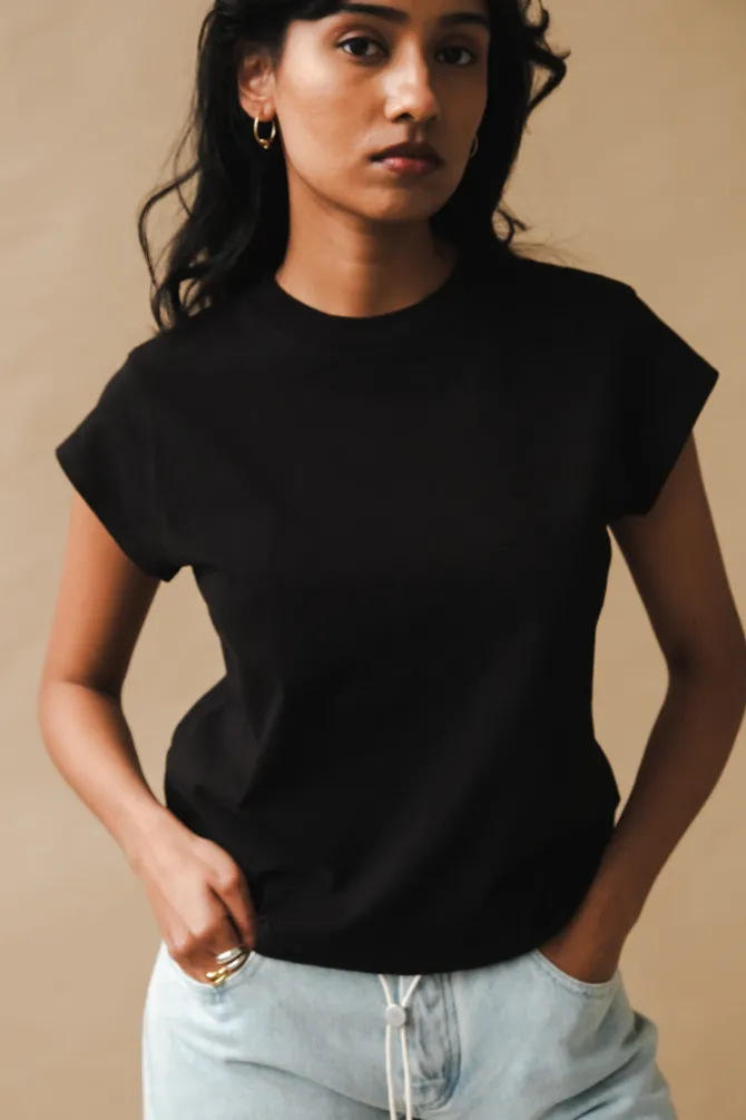 BRYCE CAP SLEEVE TEE