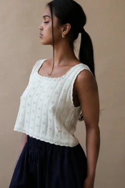 BUSTIER KNIT TOP