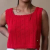 BUSTIER KNIT TOP
