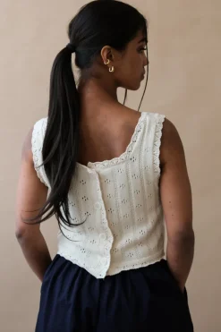 BUSTIER KNIT TOP