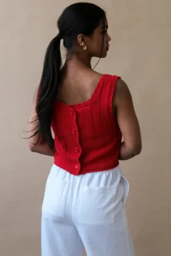 BUSTIER KNIT TOP