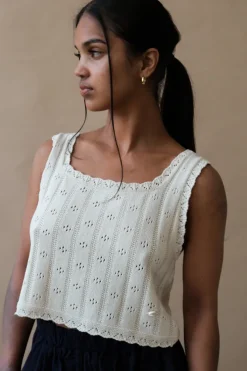 BUSTIER KNIT TOP