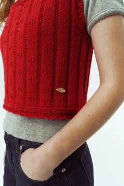 BUSTIER KNIT TOP