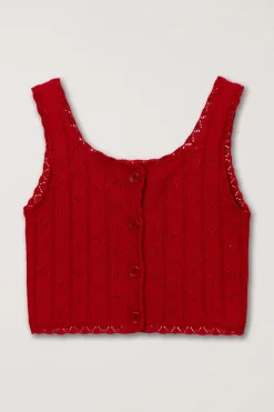BUSTIER KNIT TOP