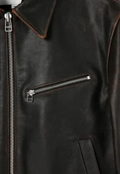 CALF LEATHER CROPPED JACKET