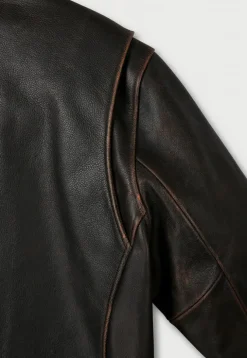 CALF LEATHER CROPPED JACKET