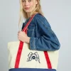 CANVAS TOTE BAG WITH EMBROIDERY