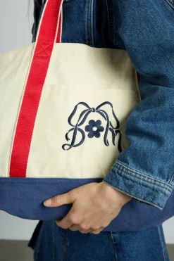 CANVAS TOTE BAG WITH EMBROIDERY