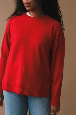 CASHMERE BLEND CREWNECK KNIT