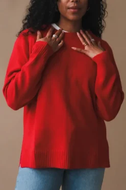 CASHMERE BLEND CREWNECK KNIT