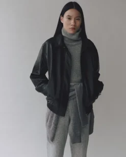 CASHMERE BLEND HIGH NECK KNIT