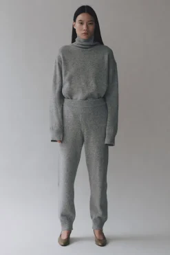 CASHMERE BLEND KNIT PANTS