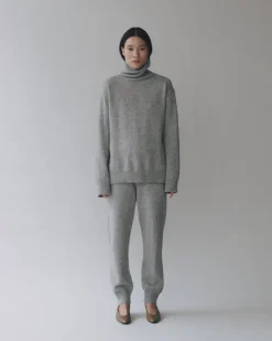 CASHMERE BLEND KNIT PANTS