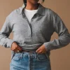 CASHMERE BLEND POLO SWEATER