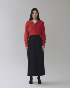 CASHMERE BLEND POLO SWEATER