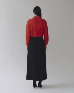 CASHMERE BLEND POLO SWEATER