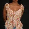 CASPIA RUFFLE TOP