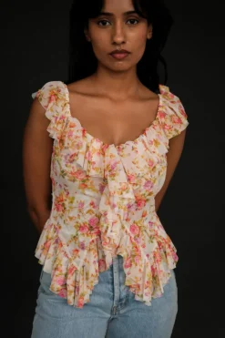 CASPIA RUFFLE TOP
