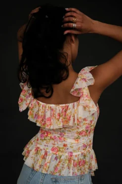 CASPIA RUFFLE TOP