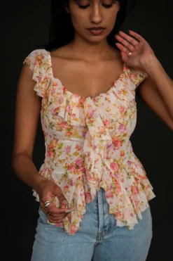 CASPIA RUFFLE TOP