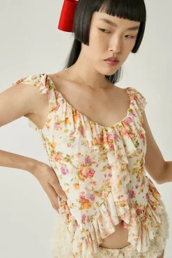 CASPIA RUFFLE TOP