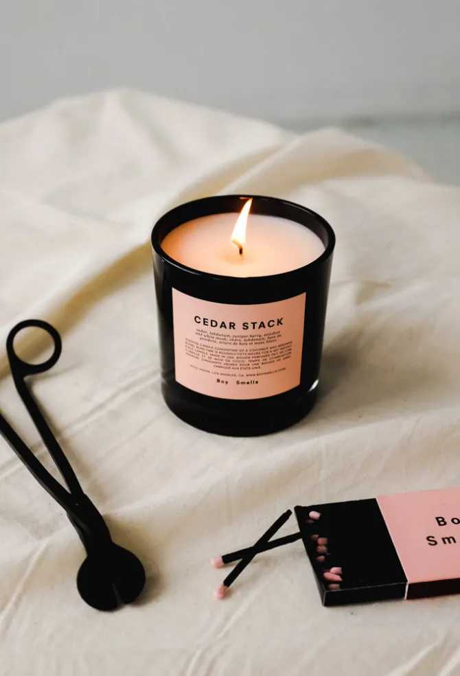CEDAR STACK CANDLE