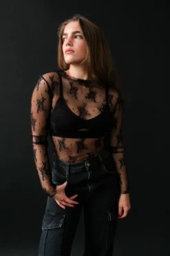 CHARLOTTE LACE TURTLENECK