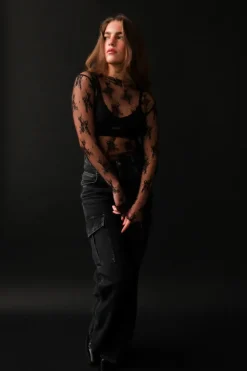CHARLOTTE LACE TURTLENECK
