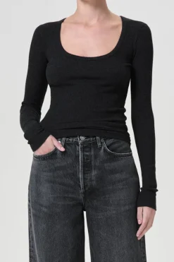 COREY SCOOP NECK TEE