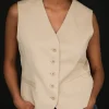 COTTON LINEN VEST