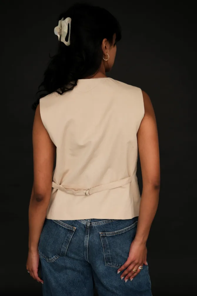 COTTON LINEN VEST