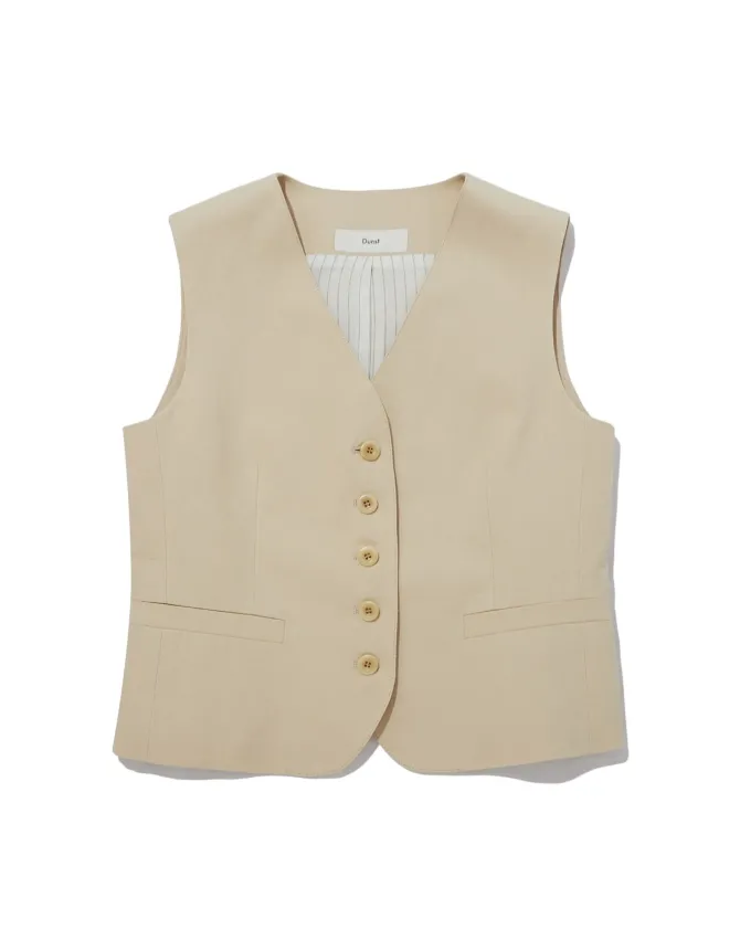 COTTON LINEN VEST