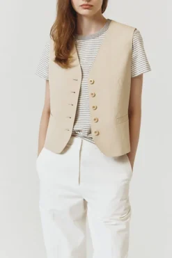 COTTON LINEN VEST