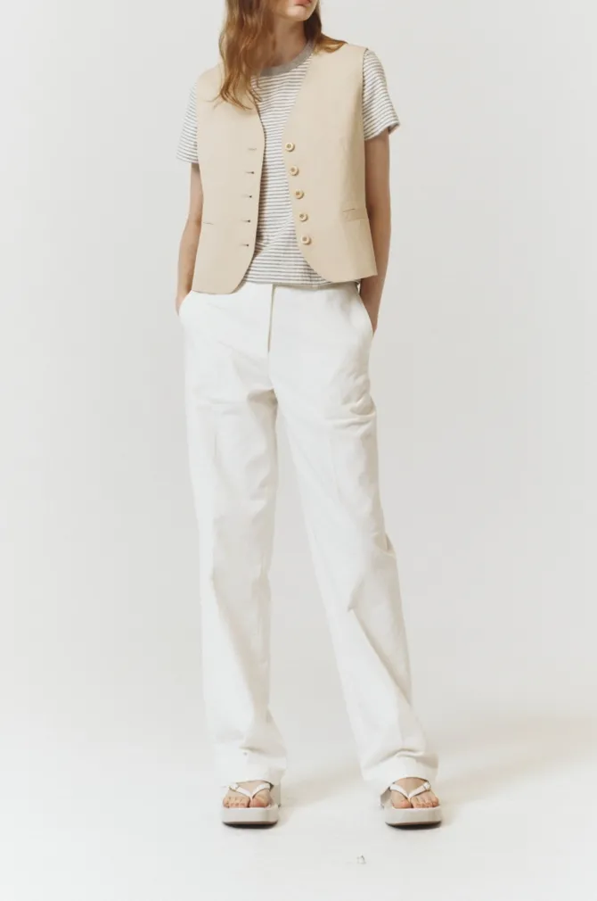 COTTON LINEN VEST